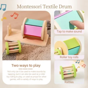 Drewniany bębenek Montessori – zabawa, muzyka i rozwój dziecka
