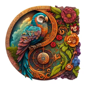 Zabawne i kolorowe drewniane puzzle z ptakami i zwierzętami 3D!