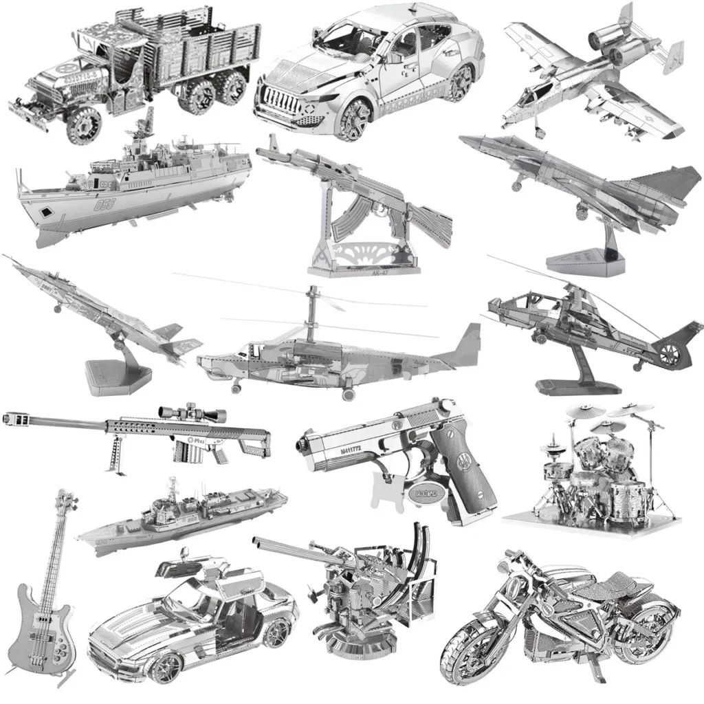 Zestawy metalowych modeli 3D do składania – idealne dla pasjonatów!