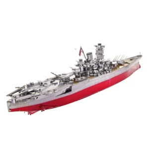 Piececool 3D Puzzle Metalowe – Model Pancernika Yamato DIY dla Nastolatków