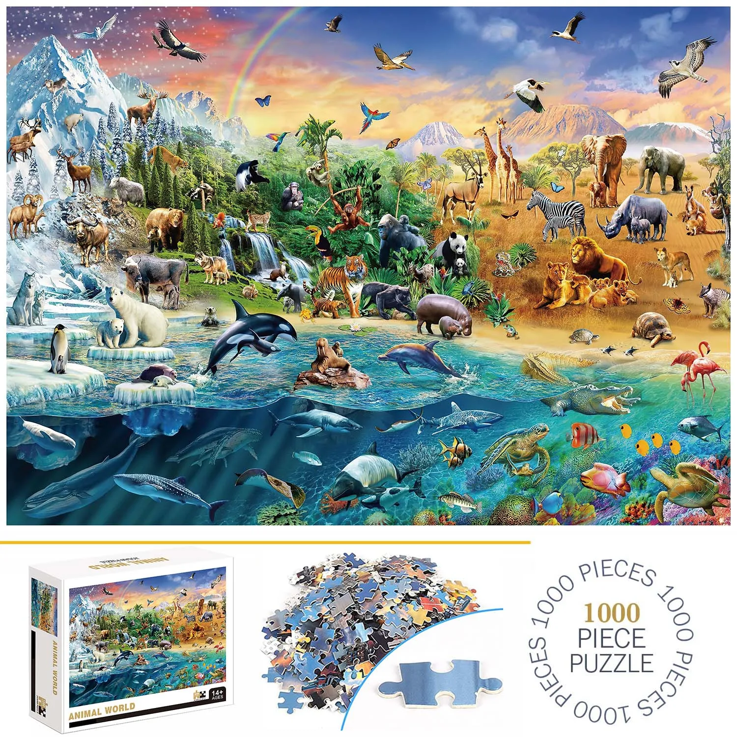 Świat Zwierząt – Puzzle 1000 elementów dla całej rodziny
