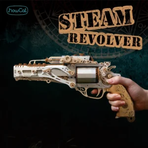 Steam Revolver DIY 3D Puzzle – Kreatywny Prezent dla Dzieci
