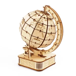 Drewniana kula ziemska 3D – Geograficzny zestaw DIY