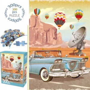 Vintage Car Puzzle: Wciągająca układanka 300 elementów dla całej rodziny