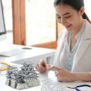 Metalowe Puzzle 3D – Model Zamku Himeji-jo DIY