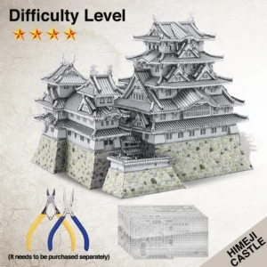 Metalowe Puzzle 3D – Model Zamku Himeji-jo DIY