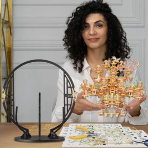 Piececool 3D Metalowe Puzzle Peachblossom Eifand – Model DIY dla Nastolatków