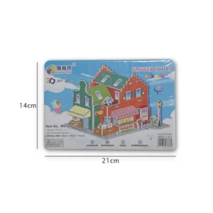Zabawki edukacyjne: 3D Kartonowe Puzzle – Willa i Zamek dla dzieci