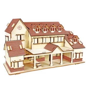 3D Drewniane Puzzle - Domek