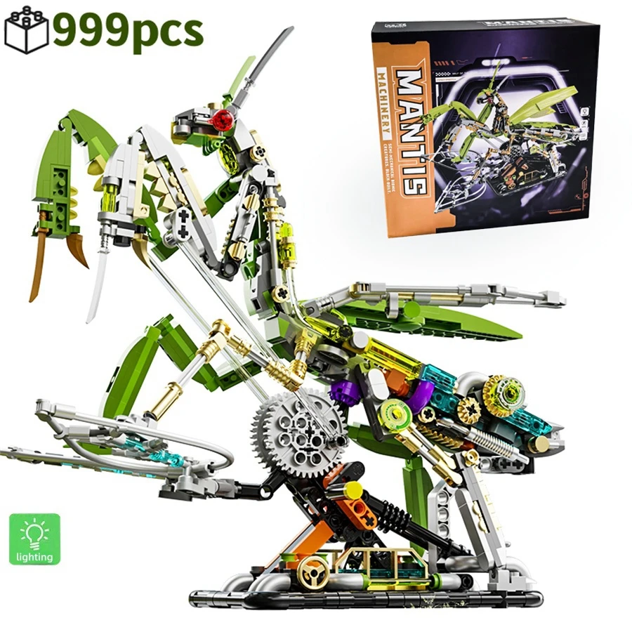 Zestaw klocków 3D - Mechaniczna Modliszka z oświetleniem