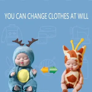 Mini Lalka Reborn Baby z Ubrankiem Króliczka – Idealny Prezent!
