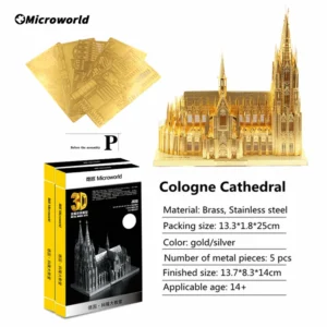 Katedra w Kolonii - Model 3D z metalowych puzzli do złożenia