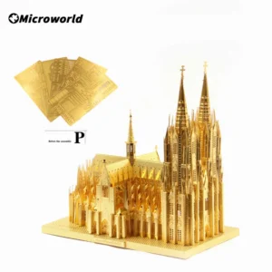 Katedra w Kolonii - Model 3D z metalowych puzzli do złożenia