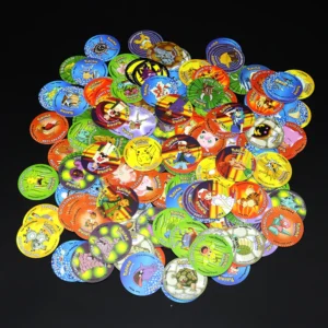 Kapsle Tazos Pokemon 160 sztuk + pudełko (Reprint)
