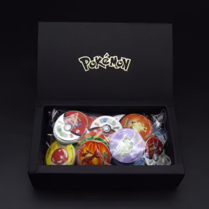 Kapsle Tazos Pokemon 160 sztuk + pudełko (Reprint)