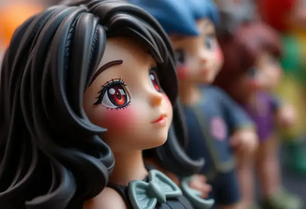 A close-up view of a detailed collectible figurine from the animation world.