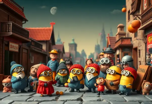 Minionki displaying universal humor through various cultural and modern settings.