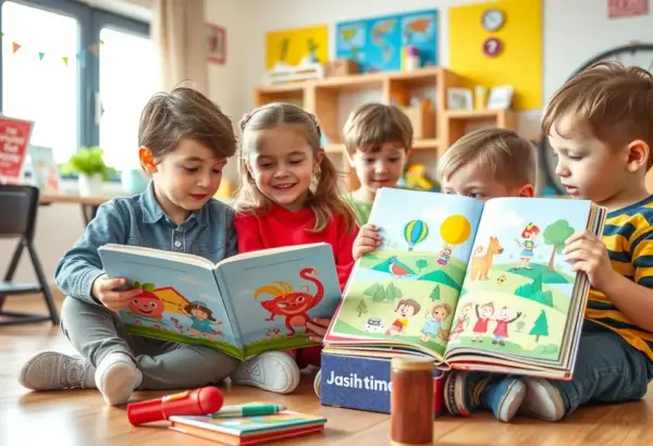 Zdjęcie zajęć przedszkolnych z użyciem materiałów inspirowanych bajkami.