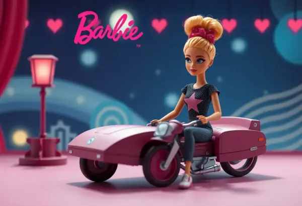 Animacja Barbie w różnych stylach od lat 60. do dzisiaj.