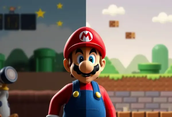 Porównanie efektów dźwiękowych i wizualnych między grą a filmem Super Mario Bros.