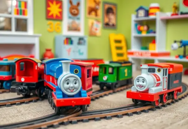 Electric train sets with simple designs and child-friendly controls.