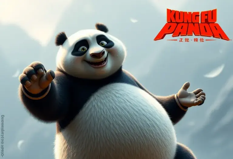 Po i przyjaciele w pięknej dolinie, pokazujący temat przygód i wartości animacji.